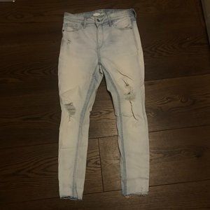 Light wash ripped jeans